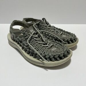 Keen Uneek Grey Braided Cord Sandals Womens Size 7 Outdoor Water Shoes 1016898